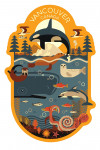 Vancouver, Canada - Marine Animals - Geometric - Contour