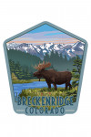 Breckenridge, Colorado - Painterly - Moose - Summer Scene - Contour
