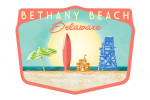 Bethany Beach, Delaware - Beach Scene - Contour