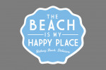 Bethany Beach, Delaware - The Beach Is My Happy Place - Simply Said - Contour