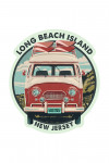 Long Beach Island, New Jersey - Letterpress - Camper Van - Contour