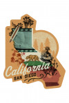 San Diego, California - State Photomontage - State Series - Contour