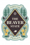Portland, Oregon - State Motto Crest - State Series - Contour
