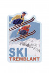 Tremblant - Vintage Skiers - Contour - Lantern Press Artwork