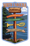 Robbinsville, North Carolina - Destination Signpost - Contour