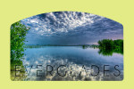 Everglades City, Florida - Reflection of Clouds in Water - Contour - Lantern Press Photography