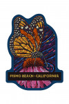Pismo Beach, California - Monarch Butterfly - Paper Mosaic - Contour