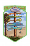 Cayucos, California - Destination Sign - Contour - Lantern Press Poster