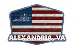 Alexandria, Virginia - Distressed Flag - Contour - Lantern Press Artwork