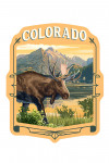 Colorado - Painterly - Moose - Contour