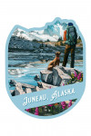 Juneau, Alaska - Get Out & Hike - Contour - Lantern Press Artwork