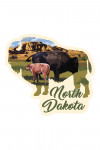 North Dakota - Bison and Calf - Contour