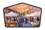 Farmer's Market - Lithograph - Contour