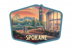 Spokane, Washington - Lithograph - Riverfront Park - Contour