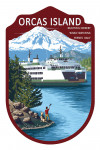 Orcas Island, Washington - Ferry Scene - Contour