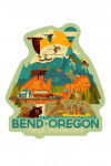 Bend, Oregon - Geometric - Pacific Wonderland - Contour