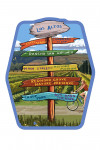 Cranberry Scoop, Los Altos, California - Destination Signpost - Contour - Lantern Press Artwork