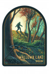 Wallowa Lake, Oregon - Wanderer - Bigfoot in Forest - Contour - Lantern Press Artwork