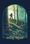 Sisters, Oregon - Wanderer - Bigfoot in Forest - Contour