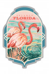 Orlando, Florida - Flamingo - Vintage print Press - Contour
