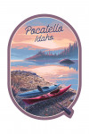 Pocatello, Idaho - Glassy Sunrise - Kayak - Contour - Lantern Press Artwork