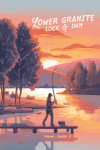 Lower Granite Lock & Dam, Washington - Fishing with Hills - Lantern Press Artwork