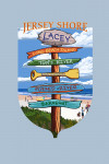 Jersey Shore, New Jersey - Destinations Sign - Lacey - Contour