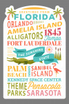Florida - Stacked Typography - Contour