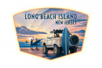 Long Beach Island, New Jersey - Beach Lithograph - Contour