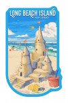 Long Beach Island, New Jersey - Painterly - Soak Up Summer - Sand Castle - Contour