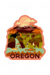 Oregon - Geometric - Fishing River - Contour