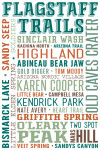 Flagstaff, Arizona - Typography Stacked - Flagstaff Trails