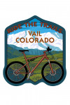Vail, Colorado - Ride the Trails, Mountain Bike - Contour - Lantern Press Artwork