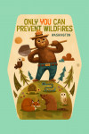 Washington - Smokey Bear with Shovel - Only You can prevent Wildfires - Contour
