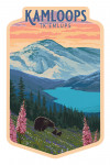 Kamloops, British Columbia, Canada - Bear & Spring Flowers - Contour