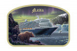 Alaska - Lithograph - Cruise Ship - Contour