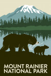 Mount Rainier National Park, Washington - Bears - Vector