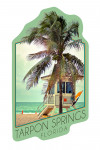 Tarpon Springs, Florida - Photography - Lifeguard Shack & Palm - Contour