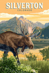 Silverton, Colorado - Moose - Painterly