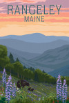 Rangeley, Maine - Bear and Spring Flowers