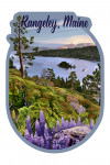 Rangeley, Maine - View of Sound and Mountains - Contour