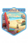 Myrtle Beach, South Carolina - Painterly - Beach Activities - Springmaid Beach