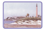 Ponce Inlet, Florida - 1898 Walker Painting - Lighthouse - Contour