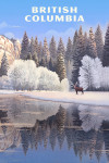 British Columbia - Lithograph - Lone Deer By Snowy Lake