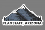 Flagstaff, Arizona - Blue Peaks - Contour - Lantern Press Artwork - Contour