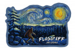 Flagstaff, Arizona - Winter Bigfoot - Van Gogh Starry Night - Contour