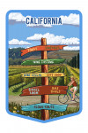 California - Signpost - Vineyard - Contour