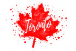 Toronto, Ontario - Watercolor - Maple Leaf