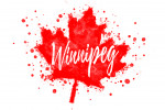Winnipeg, Manitoba - Watercolor - Maple Leaf