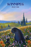Winnipeg, Manitoba - Lithograph - Bear Family in Field